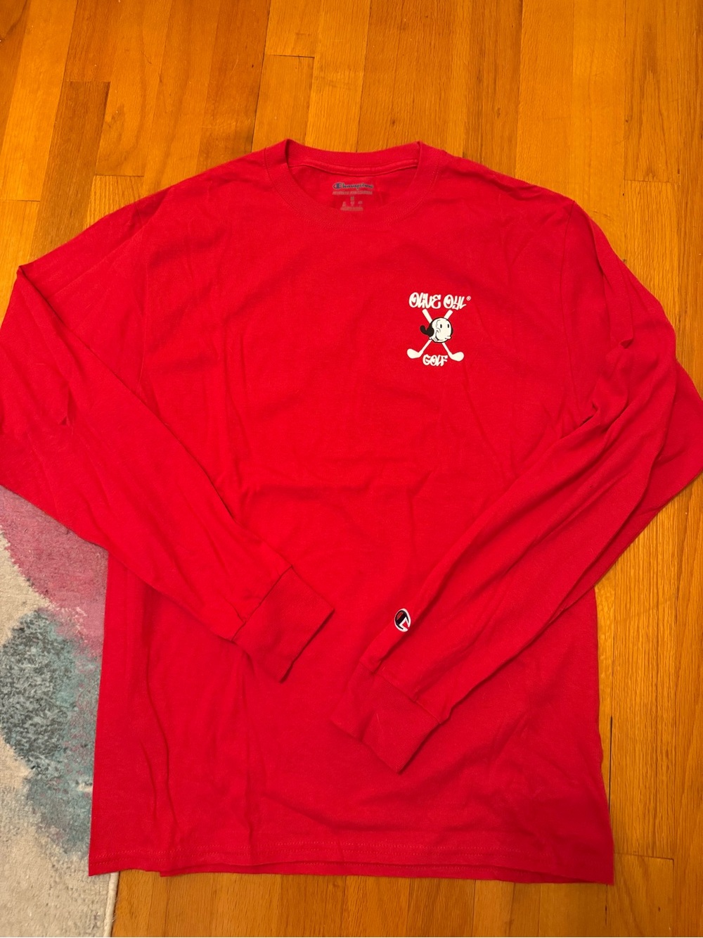 Champion olive oyl golf Red Long-Sleeve Graphic Tee